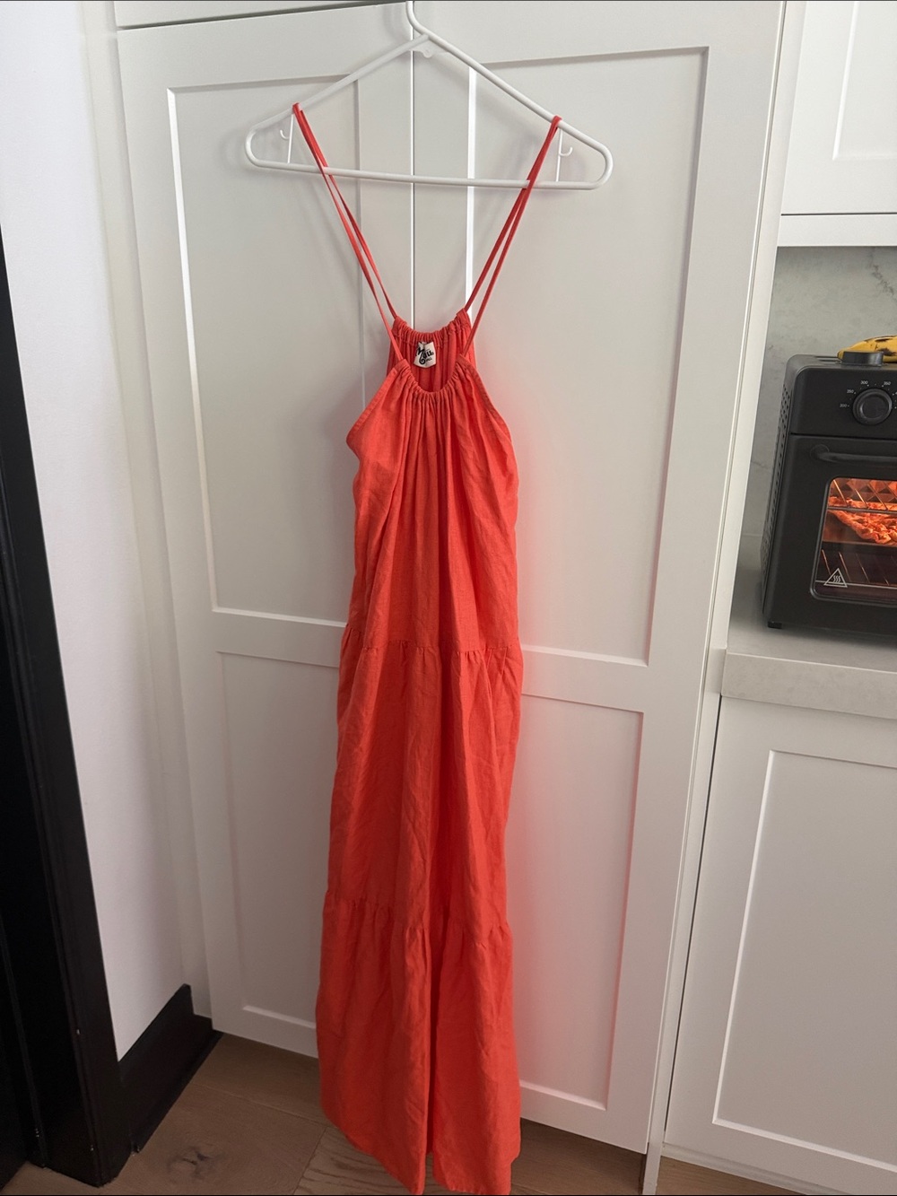 Show Me Your Mumu Coral-Orange Maxi Dress Small